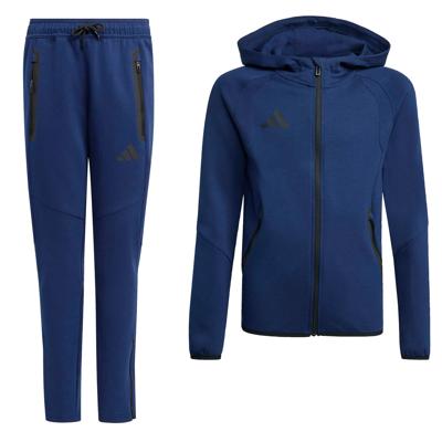 adidas Tiro Travel Joggingpak Full-Zip Kids Donkerblauw