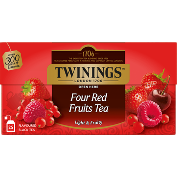 Twinings Four Red Fruits Thee 50g bij Jumbo