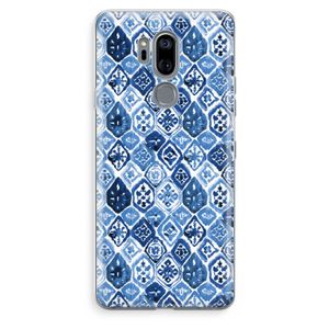 Blauw motief: LG G7 Thinq Transparant Hoesje