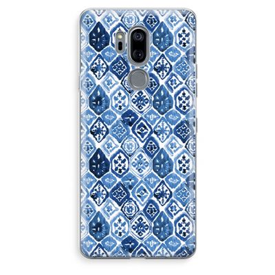 Blauw motief: LG G7 Thinq Transparant Hoesje
