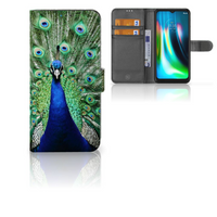 Motorola Moto G9 Play | E7 Plus Telefoonhoesje met Pasjes Pauw - thumbnail