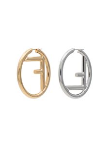 FENDI boucles d'oreilles FF - Métallisé