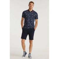 JACK & JONES ORIGINALS regular fit polo pool met all over print navy blazer - thumbnail