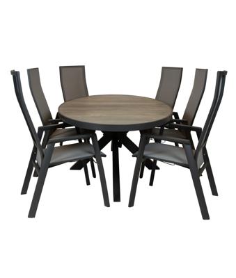 Qopps Kismo tuintafel met Palsa gasveer verstelbare tuinstoel Qopps Kismo tuintafel met Palsa gasveer verstelbare tuinstoel