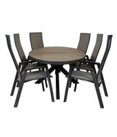 Qopps Kismo tuintafel met Palsa gasveer verstelbare tuinstoel