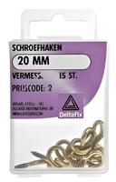 Schroefhaak 20mm vermess 15st - Deltafix