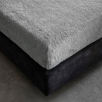 Hoeslaken - Teddy - 140x200cm - Lichtgrijs - Fresh And Co - Dekbed-Discounter.nl