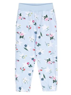 Monnalisa pantalon de jogging à imprimé graphique - Bleu