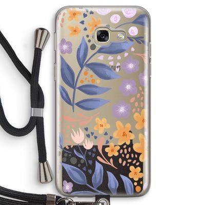 Flowers with blue leaves: Samsung Galaxy A5 (2017) Transparant Hoesje met koord