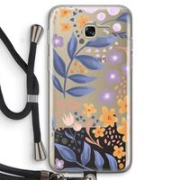 Flowers with blue leaves: Samsung Galaxy A5 (2017) Transparant Hoesje met koord