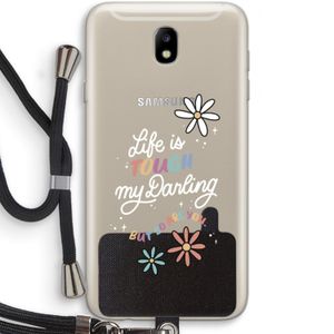Tough Life: Samsung Galaxy J7 (2017) Transparant Hoesje met koord