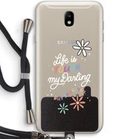 Tough Life: Samsung Galaxy J7 (2017) Transparant Hoesje met koord