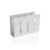 Servethouder Versa Wit Metaal Keramisch Staal Ijzer 4,5 x 10 x 15 cm Bestekken