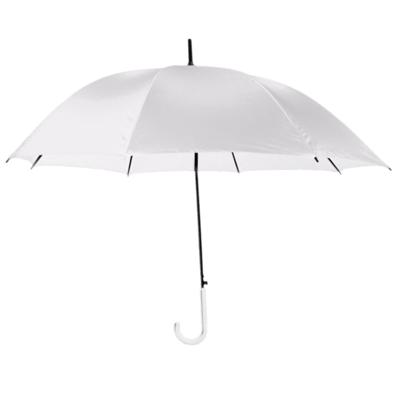 Bruiloft paraplu bruid/bruidegom - wit - kunststof handvat - dia 107 cm