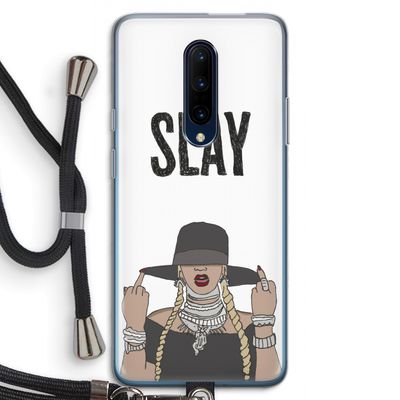 Slay All Day: OnePlus 7 Pro Transparant Hoesje met koord