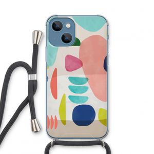Bold Rounded Shapes: iPhone 13 mini Transparant Hoesje met koord