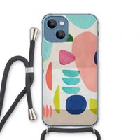Bold Rounded Shapes: iPhone 13 mini Transparant Hoesje met koord