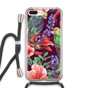 Papegaaien: iPhone 7 PLUS Transparant Hoesje met koord