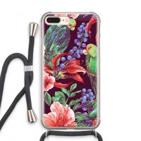 Papegaaien: iPhone 7 PLUS Transparant Hoesje met koord