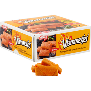 Topking Vlammetjes Heet Gekruide Vleesloempiaatjes Classic 72 Stuks 1260g bij Jumbo