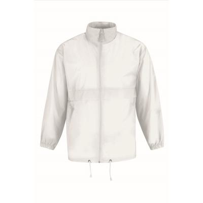 B&C Windbreaker - sirocco windjas - wit - heren met capuchon