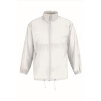 B&C Windbreaker - sirocco windjas - wit - heren met capuchon B&C Windbreaker - sirocco windjas - wit - heren met capuchon