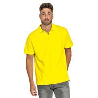 Heren basic poloshirt - geel - korte mouw - katoen