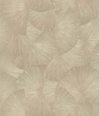 Behang bladeren chic tan abstracte waaier