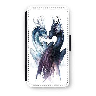 Yin Yang Dragons: iPhone XS Flip Hoesje