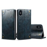 Voor iPhone XS Max barok eenvoudige horizontale Flip lederen draagtas met houder & kaartsleuven & portemonnee (blauw) Voor iPhone XS Max barok eenvoudige horizontale Flip lederen draagtas met houder & kaartsleuven & portemonnee (blauw)