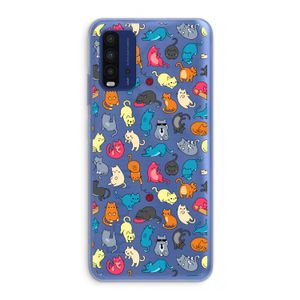 Kleurrijke katten: Xiaomi Redmi 9T Transparant Hoesje