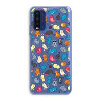 Kleurrijke katten: Xiaomi Redmi 9T Transparant Hoesje