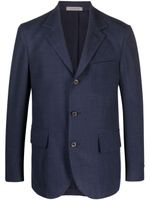 Corneliani blazer en maille à simple boutonnage - Bleu - thumbnail