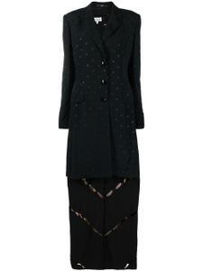 Gianfranco Ferré Pre-Owned ensemble robe-veste à broderies (années 1990) - Noir