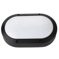 LED Buitenlamp Rapon - Mat Zwart Wandverlichting 8W 4000K Ovaal