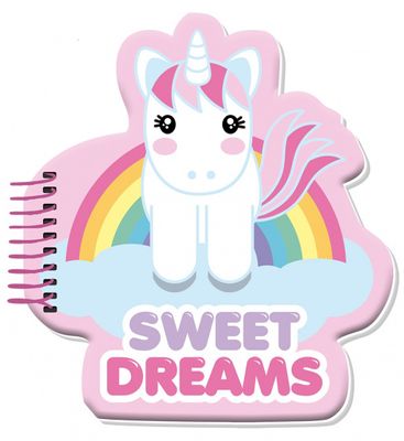 Sweet Dreams notitieboek eenhoorn meisjes 9 x 12 cm papier roze Sweet Dreams notitieboek eenhoorn meisjes 9 x 12 cm papier roze