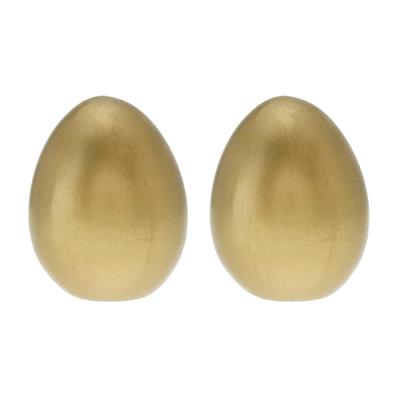 Decoratie Ei - Goud kleurig - 2x - terracotta - 8 x 9 cm - Paasdecoratie - paaseieren - pasen Decoratie Ei - Goud kleurig - 2x - terracotta - 8 x 9 cm - Paasdecoratie - paaseieren - pasen