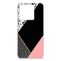 Xiaomi 13T | TPU Hoesje | Zwart Roze Vormen