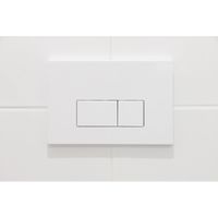 QeramiQ Push Bedieningsplaat - voor Geberit UP320 inbouwreservoir - dualflush - rechthoekige knoppen - kunststof wit glans - thumbnail