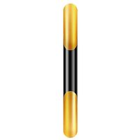 LED Wandlamp - Wandverlichting - Aigi Hataki Up and Down - E27 Fitting - 2-lichts - Rond - Mat Zwart/Goud - Aluminium