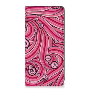 Samsung Galaxy A21s Bookcase Swirl Pink