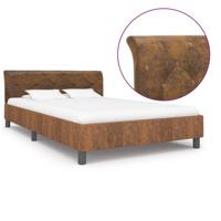 Bedframe kunstsude bruin 140x200 cm