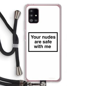 Safe with me: Samsung Galaxy A51 5G Transparant Hoesje met koord