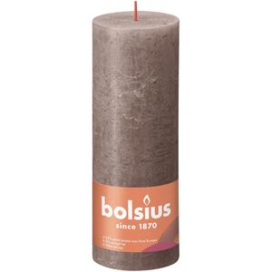 Bolsius Rustiko Shine kaars Cylinder Taupe 1 stuk(s)