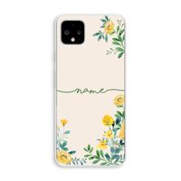 Gele bloemen: Pixel 4 XL Transparant Hoesje