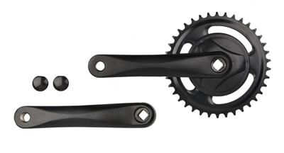 Vinty crankstel 38t 1/8“, crank 170mm met disc, zwart