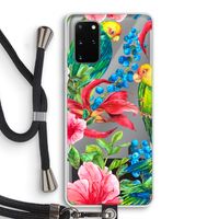 Papegaaien: Samsung Galaxy S20 Plus Transparant Hoesje met koord