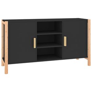 The Living Store Dressoir - Zwart - 107 x 38 x 60 cm - Duurzaam hout