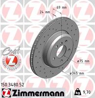 Remschijf ZIMMERMANN, Remschijftype: Binnen geventileerd, u.a. für BMW - thumbnail