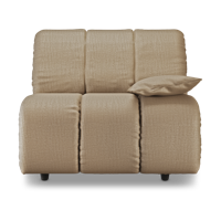 HKliving Wave bank right low arm Pure Earth